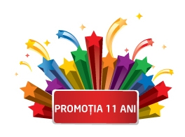 11 ani de activitate <br />11 saptamani de promotii