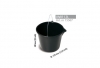 Galeata 12 L mortar-zidarie, neagra